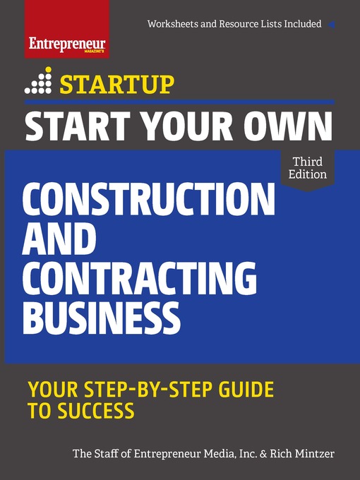 Title details for Start Your Own Construction and Contracting Business by Rich  Mintzer - Available